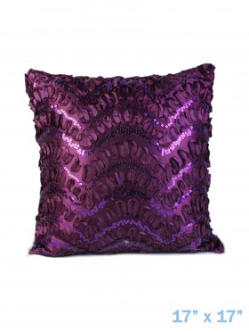 WAVE SEQUINS DESIGN CUSHION COVER & FILLER